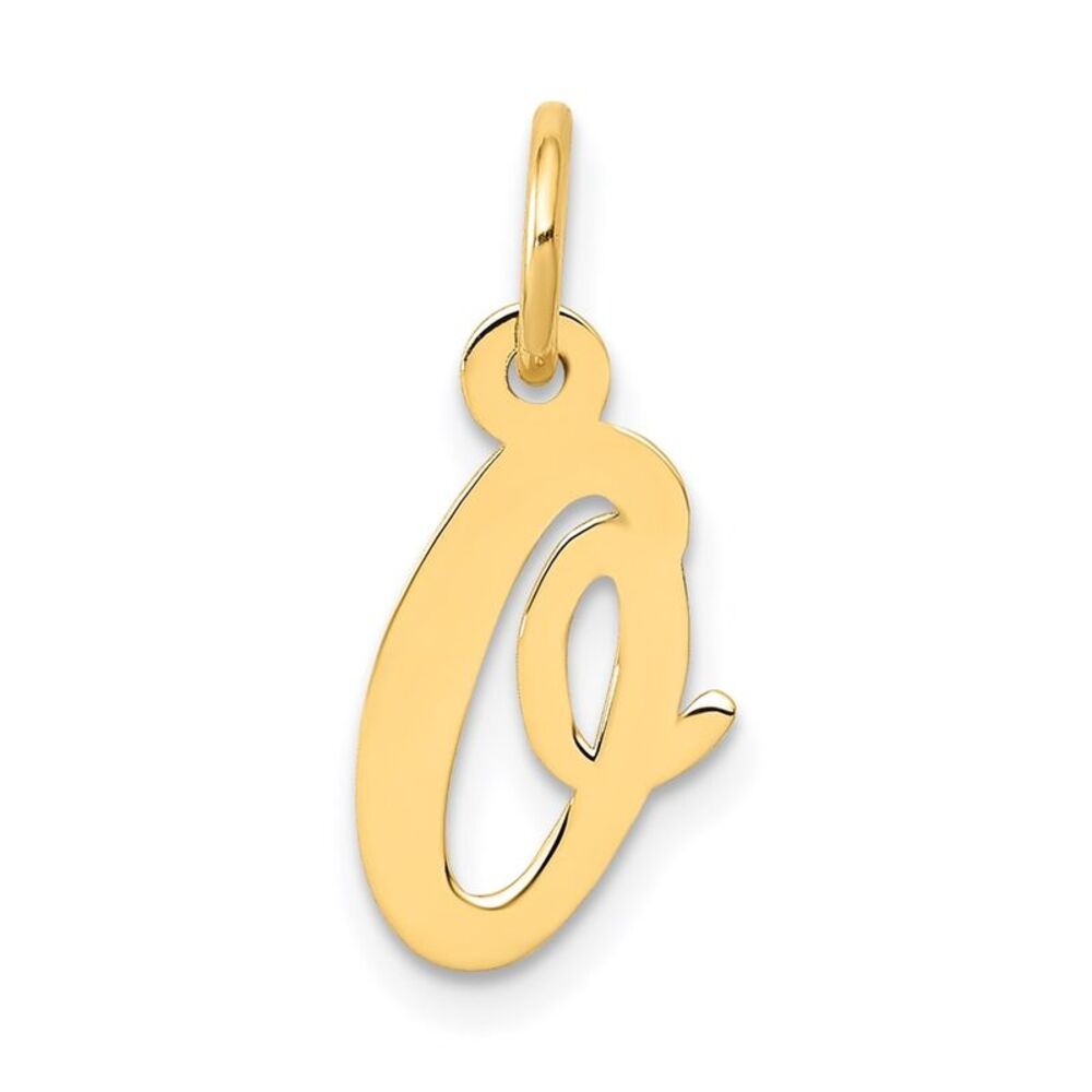 Kazi Luxury 14k Yellow Gold Small Script Letter O… - image 1